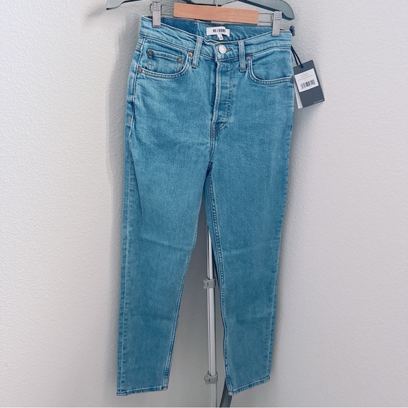NWT RE/DONE HIGH RISE ANKLE CROP JEAN - Picture 1 of 7